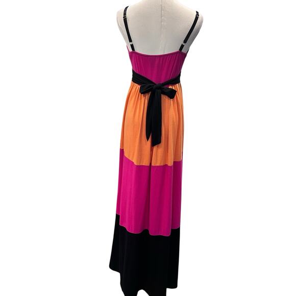 New Directions Baby Doll Dress Boho Maxi Y2K SZ Med Color Block Colorful - Picture 5 of 9